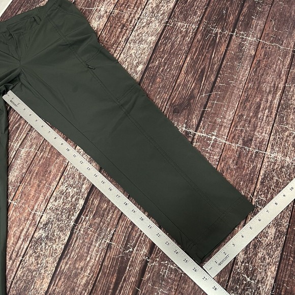 Athleta Palisades Ankle Pants Women Army Green Nylon Tapered Leg Size 6 (30X26) - Picture 11 of 13